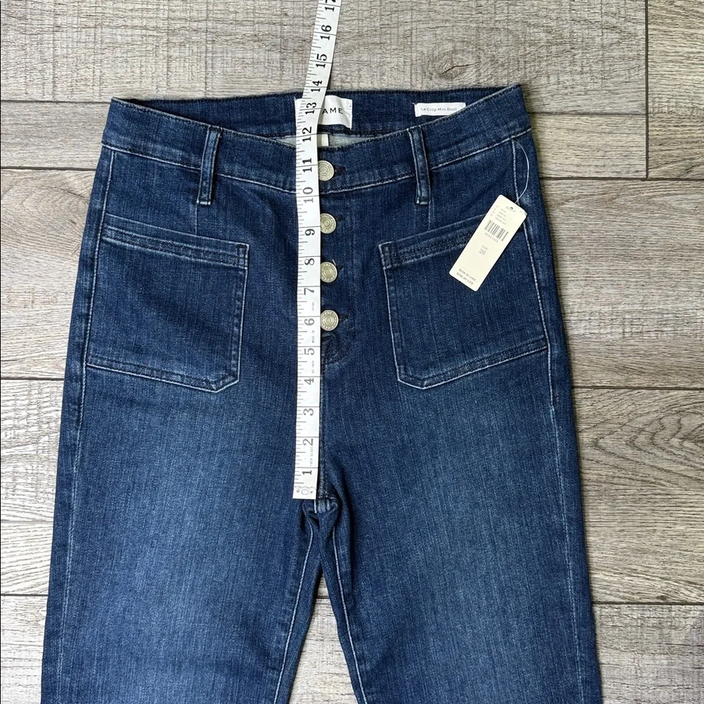 Frame Le Crop Mini Crop Mini Boot  Denim Jeans - Picture 5 of 12